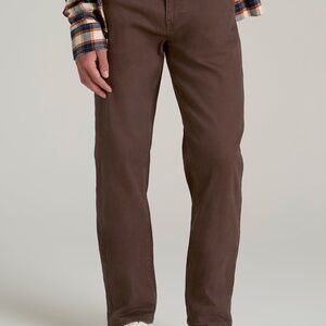American Tall J1 Straight Fit Colored Jeans for Tall Men in Dark Toffee Size 424